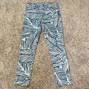 J. MCLAUGHLIN JAYCIE JEAN DENIM PANTS WILLOW LAKE BLUE WHITE PRINT WOMEN’S 10